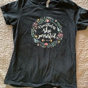 Nevertheless She Persisted Feminist T-shirt XL